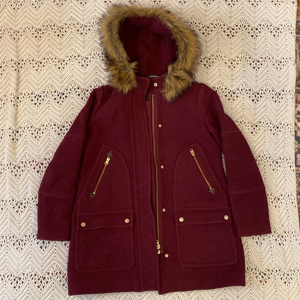 J. Crew cocoon stadium cloth by nello gori wool blend jacket